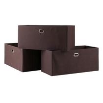 Cesta de armazenamento Winsome Torino 26x58x26 cm Chocolate 3 peças