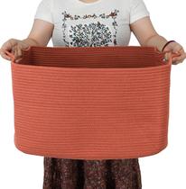 Cesta de armazenamento XUANGUO Corda de algodão retangular grande