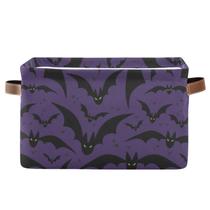Cesta de armazenamento XUWU Halloween Bat Organizer dobrável