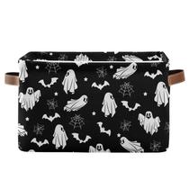 Cesta de armazenamento XUWU, tela de Halloween dobrável 36x26x21 cm