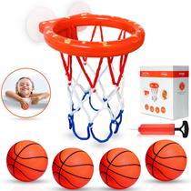 Cesta de basquete de brinquedo de banho MARPPY para crianças pequenas com 4 bolas Cesta de basquete de brinquedo de banho MARPPY para crianças pequenas com 4 bolas