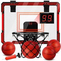 Cesta de basquete de salão Molutsody com LED e placar para crianças Cesta de basquete de salão Molutsody com LED e placar para crianças