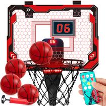 Cesta de basquete de salão SYNCFUN Mini com placar e 4 bolas