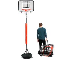 Cesta de basquete dobrável Dreamtrue 2,2-2,7 m ajustável portátil Cesta de basquete dobrável Dreamtrue 2,2-2,7 m ajustável portátil