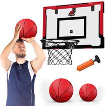 Cesta de basquete HYES 24 x 16 grande para interior com encosto vermelho