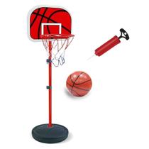 Cesta De Basquete Infantil Ate 139cm Com Bola Inclusa - Dm Toys