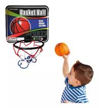 Cesta De Basquete Infantil Brinquedo Mini Tabela Com Bola