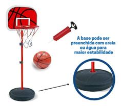 Cesta De Basquete Infantil Brinquedo Regulável Até 139 Cm