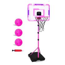 Cesta de Basquete Infantil Nattork Altura Ajustável com 3 Bolas Cesta de Basquete Infantil Nattork Altura Ajustável com 3 Bolas