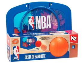 Cesta de Basquete Infantil NBA Elka KZ Play com Aro, Rede, Bola e Suporte de Porta