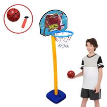 Cesta de Basquete Infantil Tabela de Basquete Para Criança 1,25M Com Bola e Inflador Portátil BW255 Importway