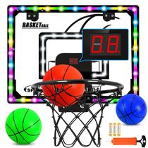 Cesta de Basquete Mini AOKESI para Interior - com Marcador e Luzes LED Cesta de Basquete Mini AOKESI para Interior - com Marcador e Luzes LED