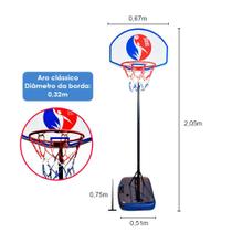 Cesta de Basquete Móvel Ajustável Aro em Aço e Rede em Nylon - AHEAD SPORTS