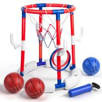 Cesta de Basquete para Piscina cbeyook 2 em 1 com Jogo de Arremesso de Argolas