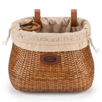 Cesta de bicicleta CXWXC feita à mão em rattan com porta-copos Cesta de bicicleta CXWXC feita à mão em rattan com porta-copos