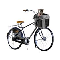 Cesta De Bicicleta Expansível Para Animais De Estimação Cinza, Transportadora Macia Com 4 Portas