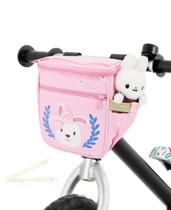 Cesta de bicicleta infantil ANZOME Pink Rabbit 20x13x18 cm