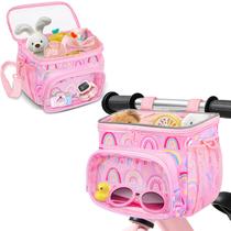 Cesta de bicicleta infantil TEUEN, bolsa de guidão impermeável com alça