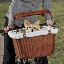 Cesta de bicicleta PetSafe Happy Ride Wicker para cães e gatos
