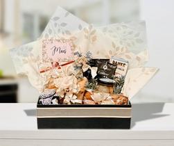 Cesta de Café da Manhã Doce Refúgio Presente Gourmet com Itens Artesanais e Embalagem Elegante