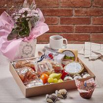 Cesta de Café da Manhã Presente Senhorita + Muffin + Flor Caminho da Fazenda Cesta de Café da Manhã Presente Senhorita + Muffin + Flor Caminho da Fazenda