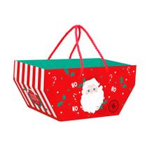 Cesta de Cartão Com Alça de Natal - Polo Norte - 25x15cm - 1 unidade - Cromus - Rizzo
