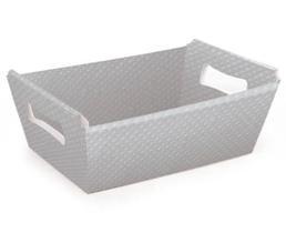 Cesta de Cartao Cristalino Prata 27x18,5x9,5 252570
