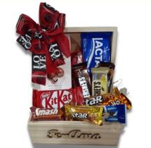 Cesta de chocolate baú de delicias Cesta de chocolate baú de delicias