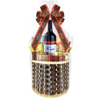 Cesta de Chocolate com Vinho Borússia Chocolates