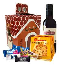 Cesta De Chocolates Panettone E Vinho Presente De Natal Cesta De Chocolates Panettone E Vinho Presente De Natal
