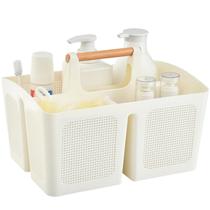 Cesta de chuveiro ALINK Portable com compartimentos bege