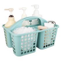 Cesta de chuveiro portátil JiaTua com compartimentos azul claro Cesta de chuveiro portátil JiaTua com compartimentos azul claro