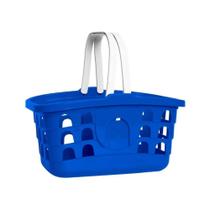 Cesta de compras 10l azul com alça de transporte samba toys