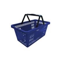 Cesta de Compras em PP com Alça 16l A Preto CX 15un