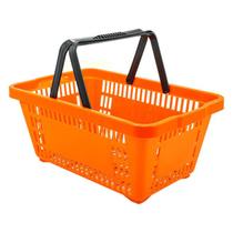 Cesta de compras plástica 16l laranja - CASTELLMAQ