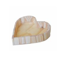 Cesta De Coracao De Pinus Natural M 27.5 X 28.0 X 6.0 Cm