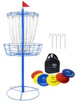 Cesta de Disc Golf TARUMG Portátil com 24 Correntes e 6 Discos Cesta de Disc Golf TARUMG Portátil com 24 Correntes e 6 Discos