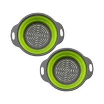 Cesta de drenagem dobrável de silicone, cesta de lavagem de frutas e vegetais, escorredor dobrável