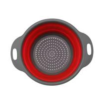 Cesta de drenagem dobrável de silicone, cesta de lavagem de frutas e vegetais, escorredor dobrável