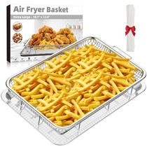 Cesta de fritadeira Air Fryer THORSES Extra Large 18,8 x 12,8 com conjunto de bandejas Cesta de fritadeira Air Fryer THORSES Extra Large 18,8 x 12,8 com conjunto de bandejas