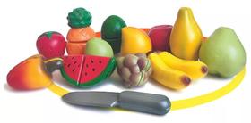 Cesta de Frutas Coloridas Faz de Conta Infantil