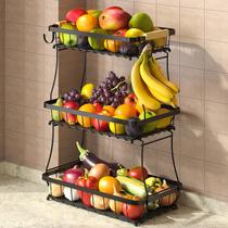 Cesta de Frutas Sevenblue 3 Andares com 2 Cabides de Banana - Metal