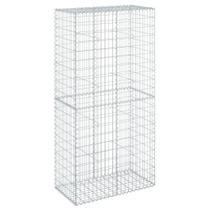 Cesta de gabião de arame de ferro galvanizado VidaXL com tampa 100x50x200cm