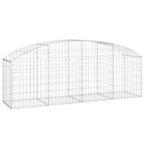 Cesta de gabião VidaXL Arqueada em Ferro Galvanizado Prata 200x50x60cm Cesta de gabião VidaXL Arqueada em Ferro Galvanizado Prata 200x50x60cm