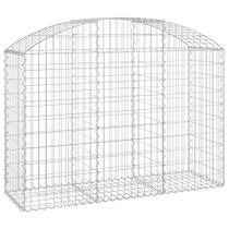 Cesta de gabião VidaXL em ferro galvanizado arqueada 150x50x100/120cm Cesta de gabião VidaXL em ferro galvanizado arqueada 150x50x100/120cm