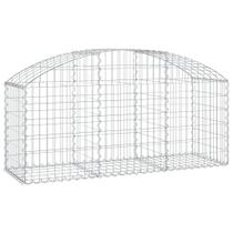 Cesta de gabião VidaXL em ferro galvanizado arqueado 150x50x60/80cm Cesta de gabião VidaXL em ferro galvanizado arqueado 150x50x60/80cm