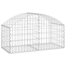 Cesta de gabião VidaXL em ferro galvanizado arqueado 39,4 x 19,7 x 23,6 pol