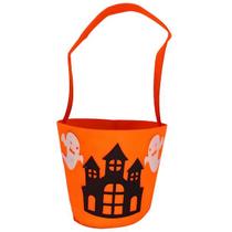 Cesta De Guloseimas Halloween Feltro Com Alça 14x16 Cm Cesta De Guloseimas Halloween Feltro Com Alça 14x16 Cm