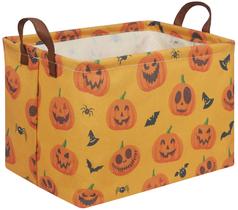 Cesta de Halloween FXOCSHE Retangular Trick or Treat Pumpkin