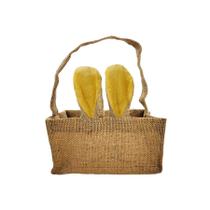 Cesta de Juta de Páscoa com Orelha Amarelo Poá - 1 unidade - EcoArt - Rizzo Cesta de Juta de Páscoa com Orelha Amarelo Poá - 1 unidade - EcoArt - Rizzo